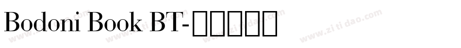 Bodoni Book BT字体转换